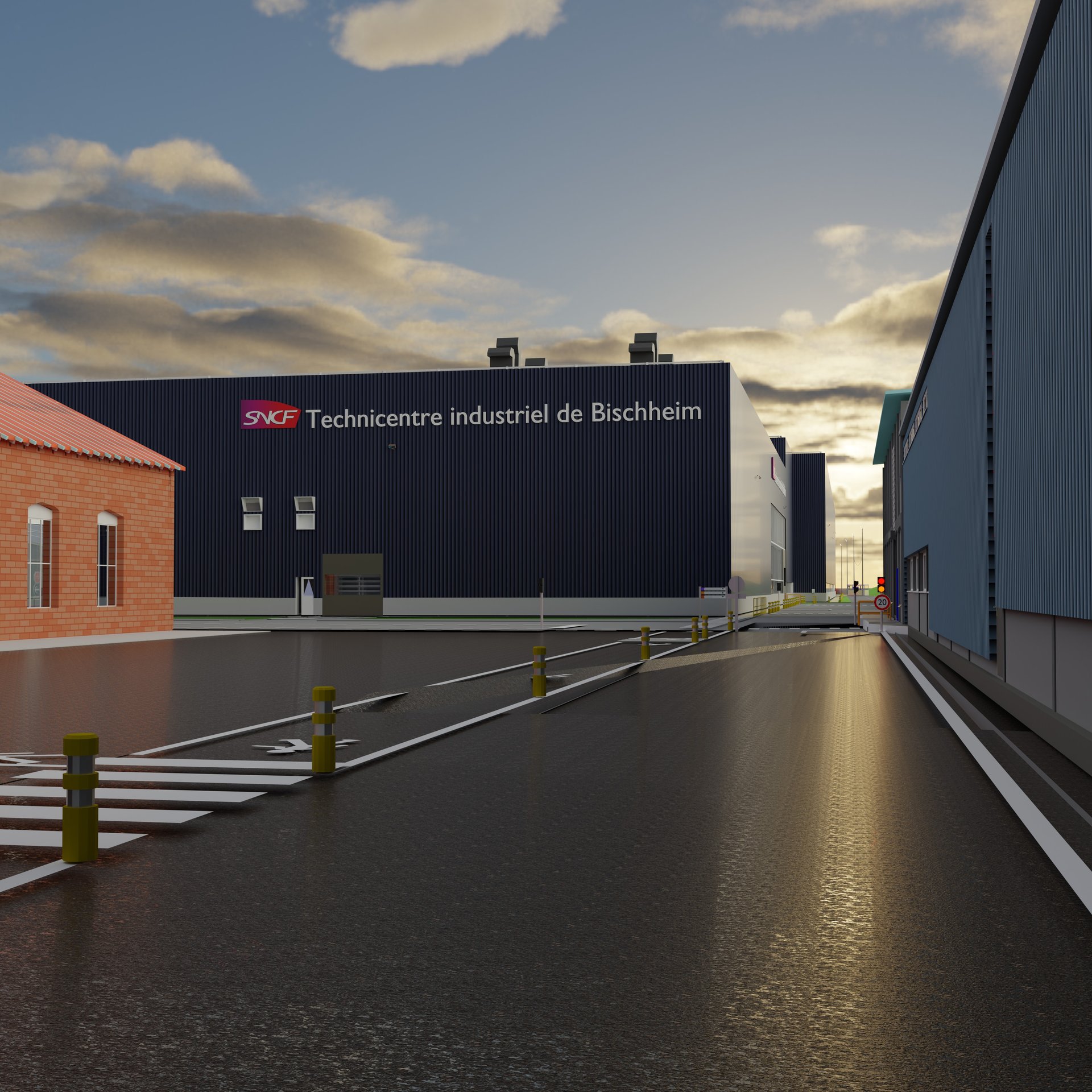 SNCF Bischheim - Technicentre maquette 3D